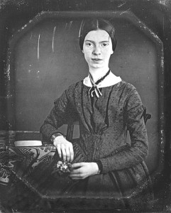 From the daguerreotype taken at Mount Holyoke, December 1846 or early 1847. The only authenticated portrait of Emily Dickinson later than childhood, the original is held by the Archives and Special Collections at Amherst College.
